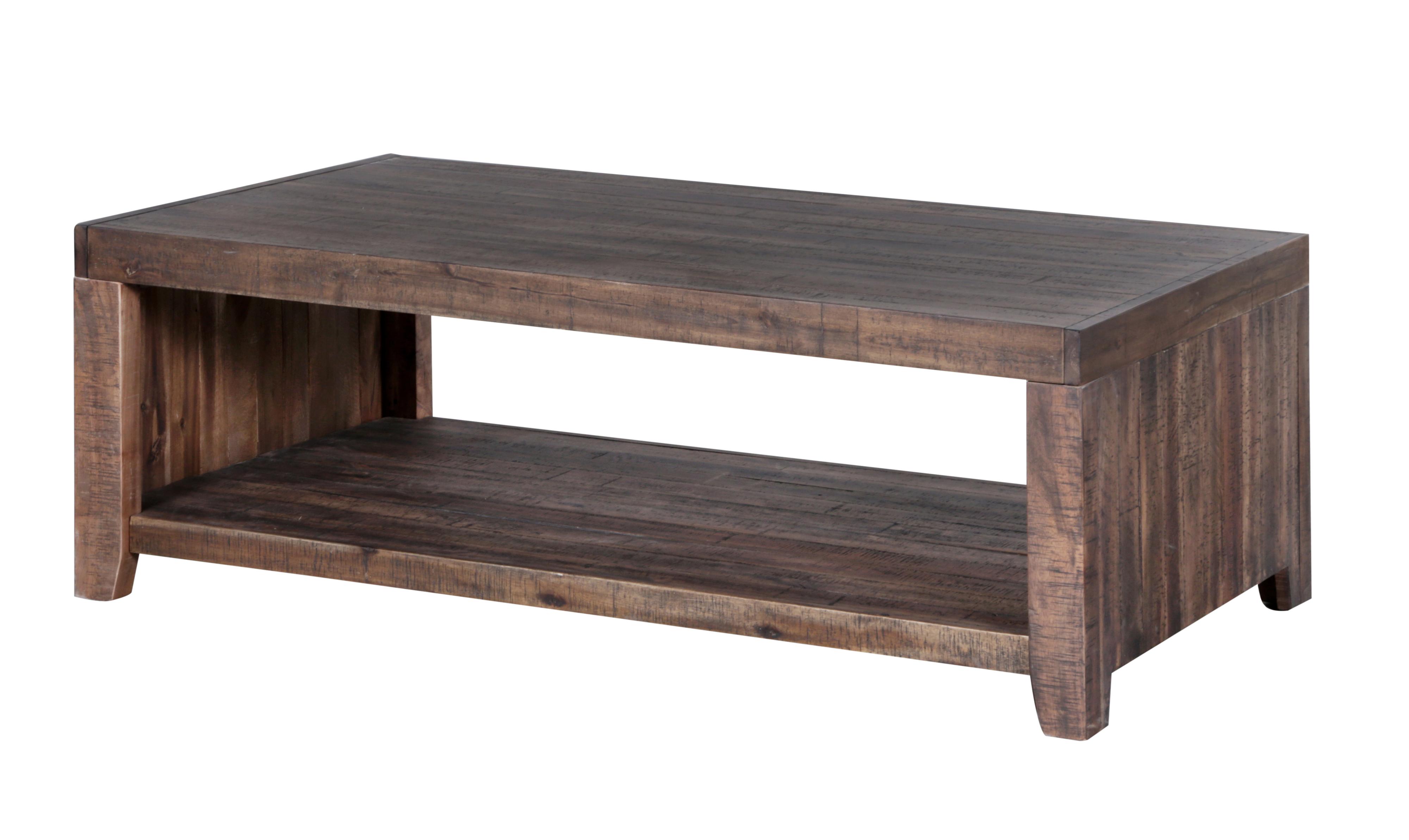 Belfort Select Caitlyn Rustic Rectangular Cocktail Table with One Shelf